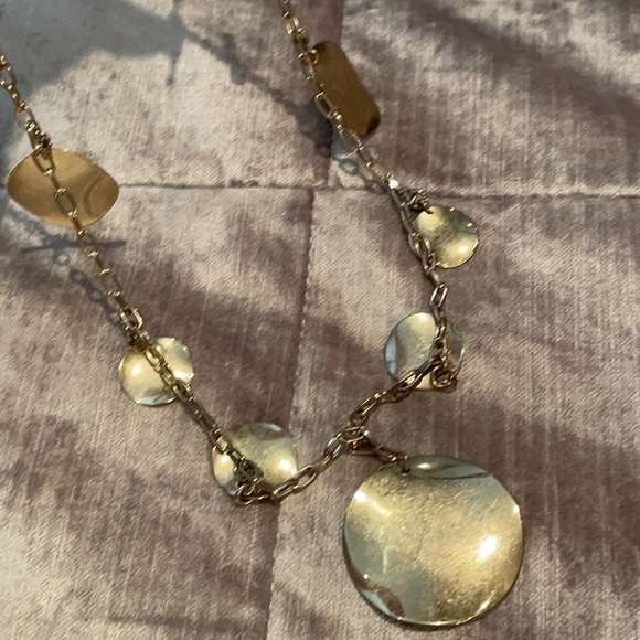 Goldtone Coin Style Necklace - Picture 3 of 7